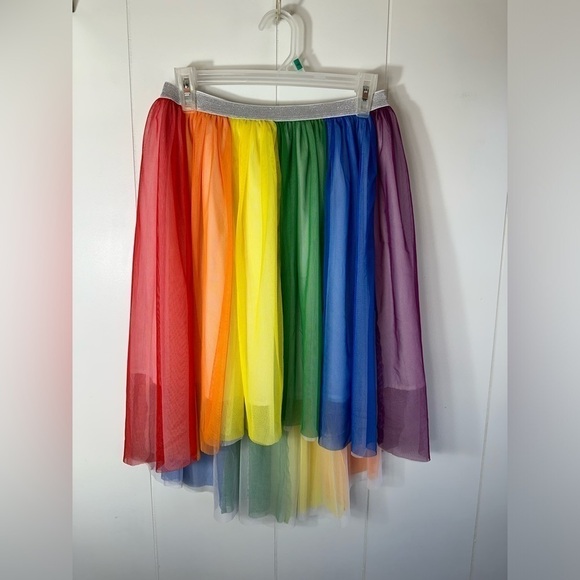 Rainbow Women’s Tulle High Low Adult Skirt Size Small - Picture 2 of 9